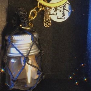 “Happiness”🍍Lucky Crystal Jar Key Chain by Blessed Beadings. Magic “to-go”✨